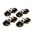 Black/White Police Car Metal Replica